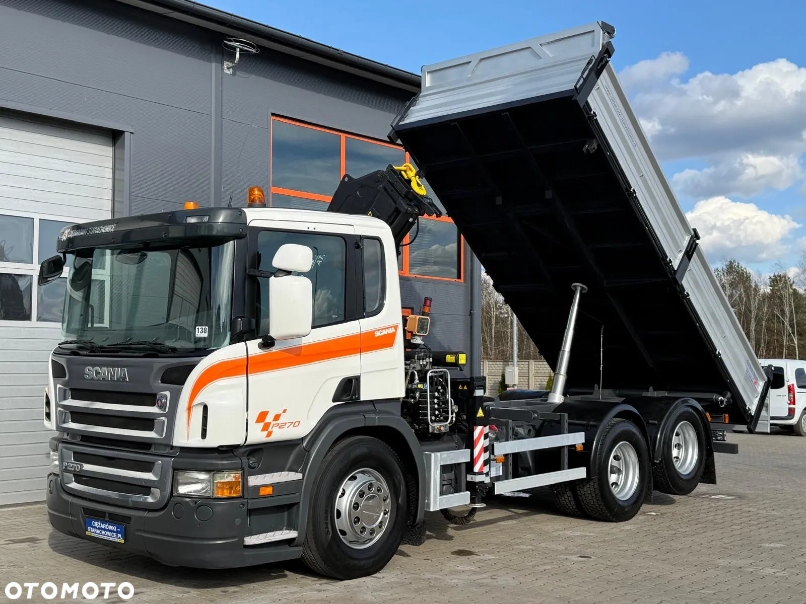 Scania Scania Scania P R 270 / 6x2 / 6x4 / wywrotka 3-S + HDS / stare tacho / żuraw , dzwig , kran , Krane - 18