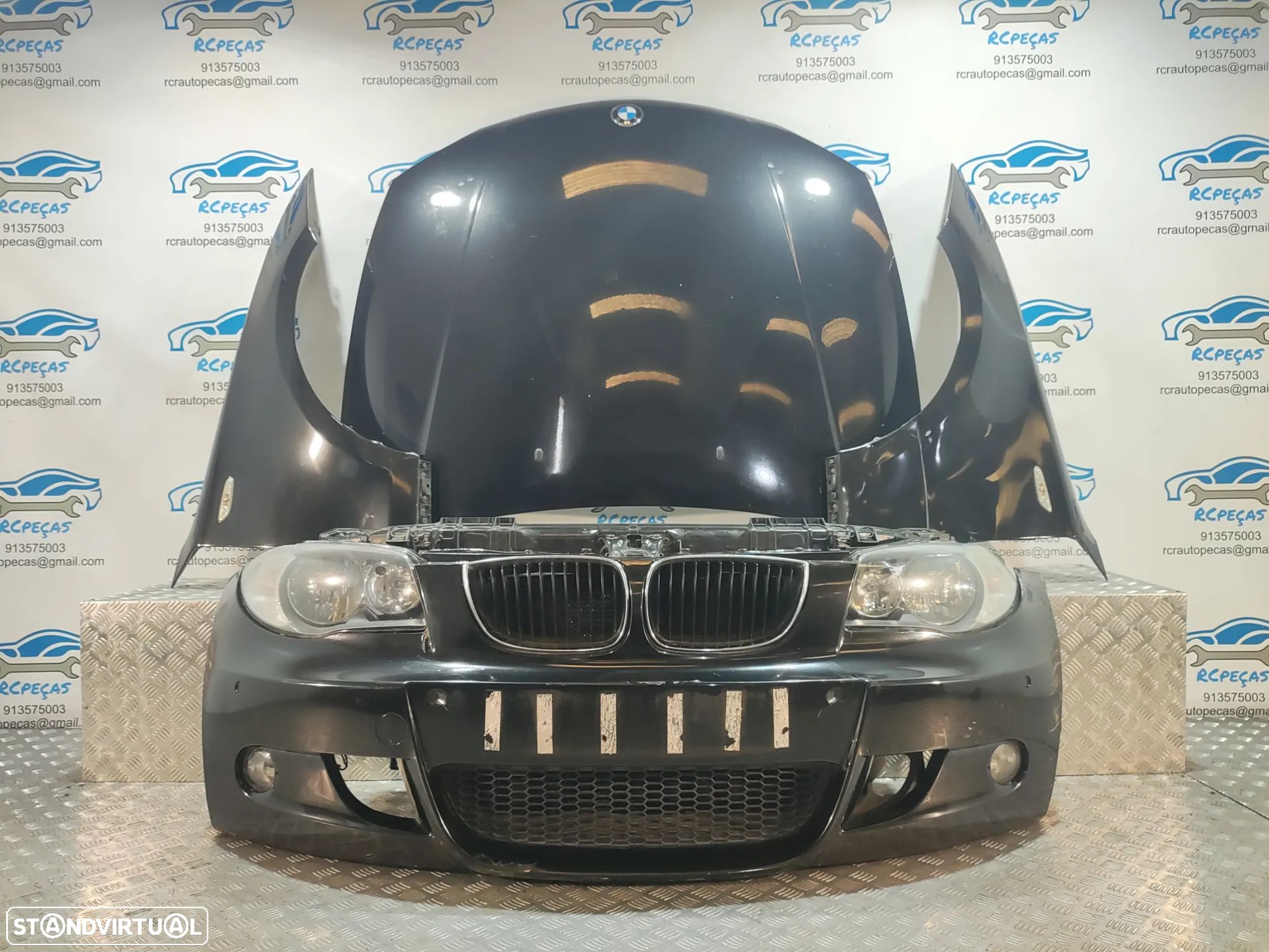FRENTE COMPLETA BMW SERIE 1 E87 E81 PACK M PARACHOQUES SENSORES GUARDA-LAMAS OTICAS RADIADOR VENTILADOR FRENTE FIBRA REFORÇO - 1