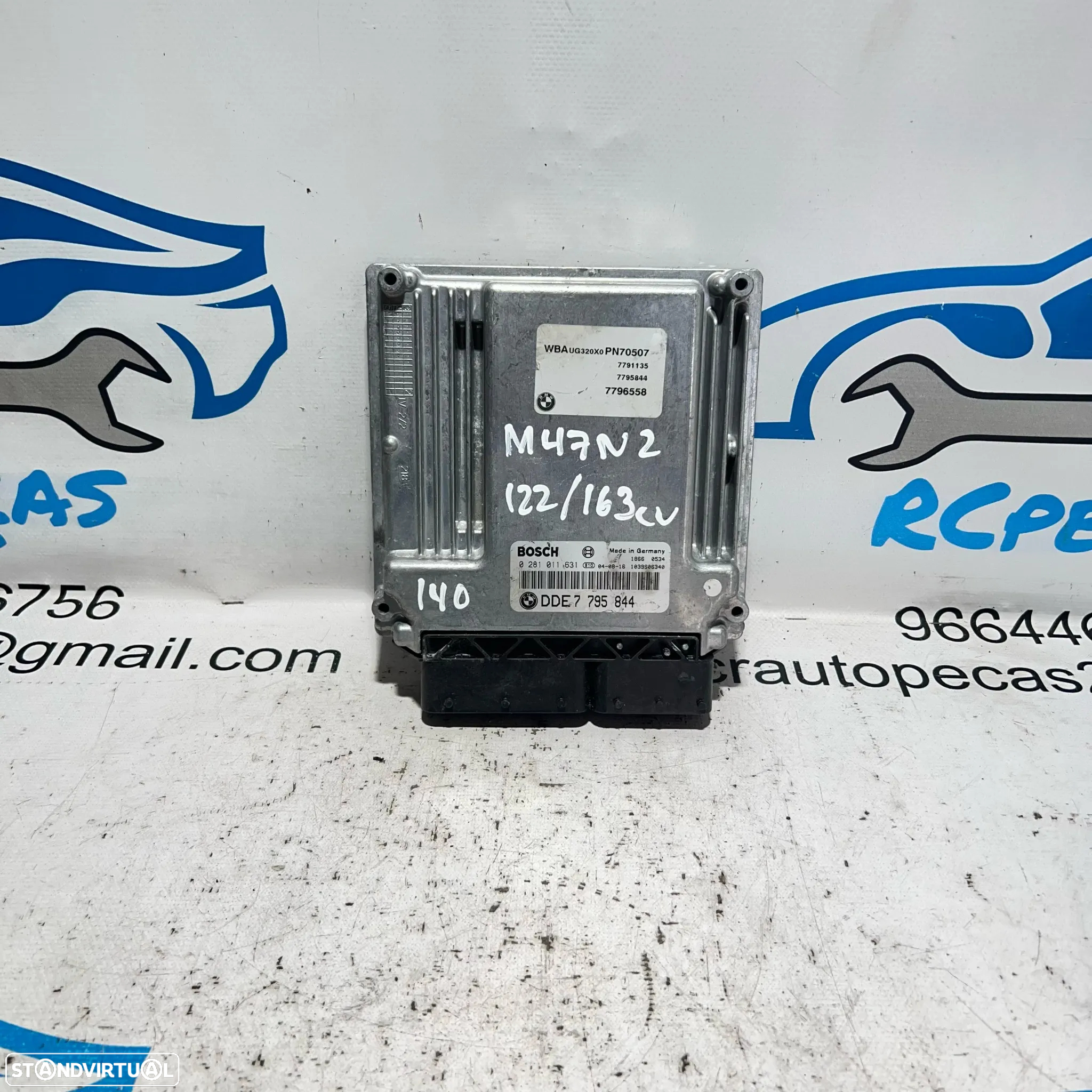 .Centralina Original Motor Bosch BMW 2.0 118D 318D M47N2 M47D20 204D4 7 795 844 / 0 281 011 631 - 2