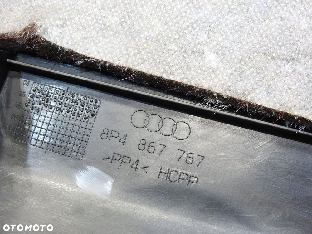 OSŁONA PROGU LEWY TYŁ AUDI A3 8PA 8P4867767 - 5
