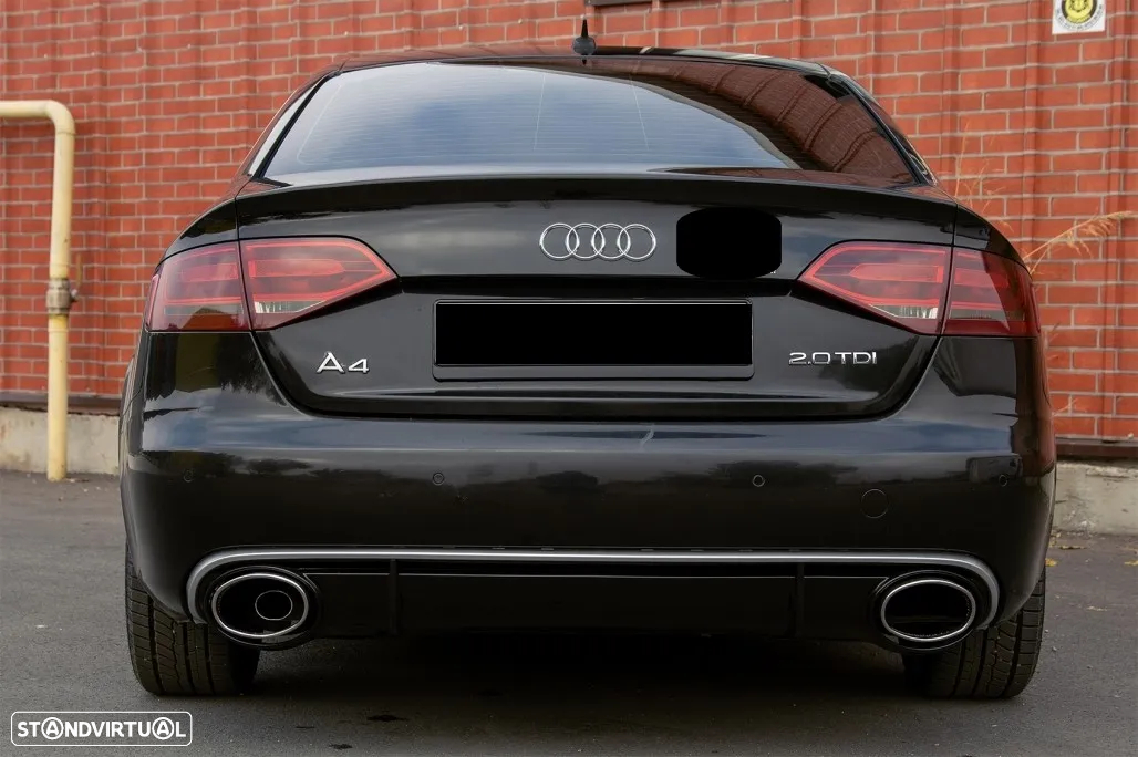 Difusor com Ponteiras Audi A4 B8 (2007 a 2013) Look RS4 - 7