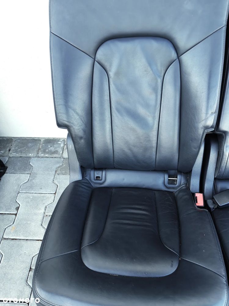 AUDI Q7 4L 05-15R FOTELE TYLNE KANAPA DRUGI RZAD CZARNA SKORA 7 OSOB - 5