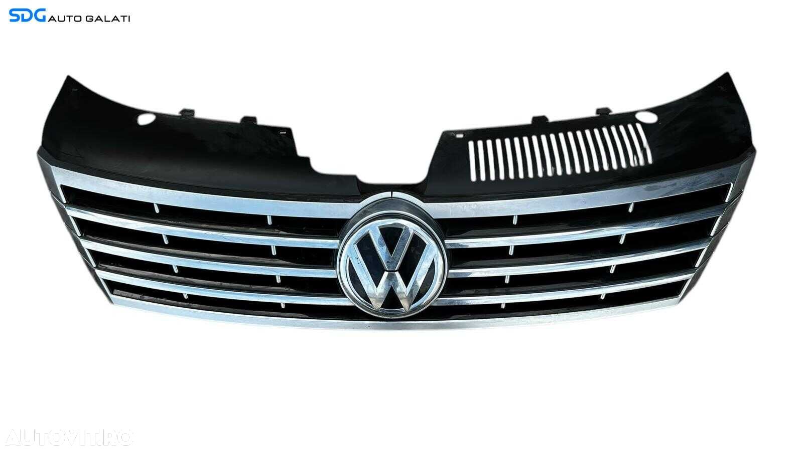 Grila Centrala cu Emblema Sigla de pe Bara Spoiler Fata Volkswagen CC 2012 - 2017 Cod 3C8853653A 3C8853651A [L5327] - 1