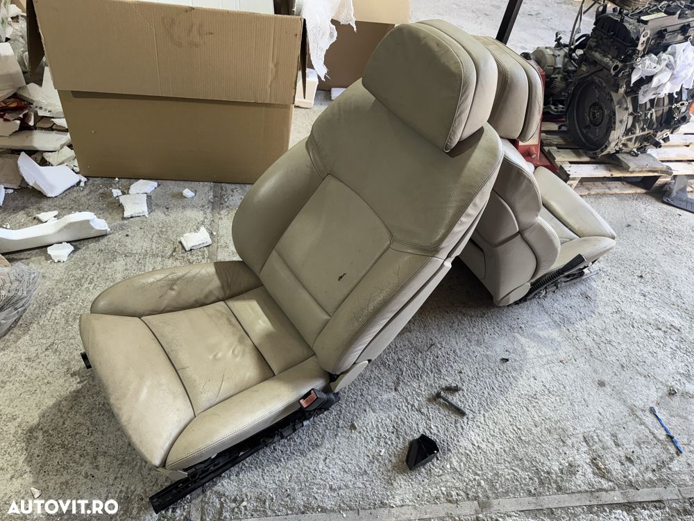 Scaune bancheta bmw sera 7 f01 2010 crem interior - 5