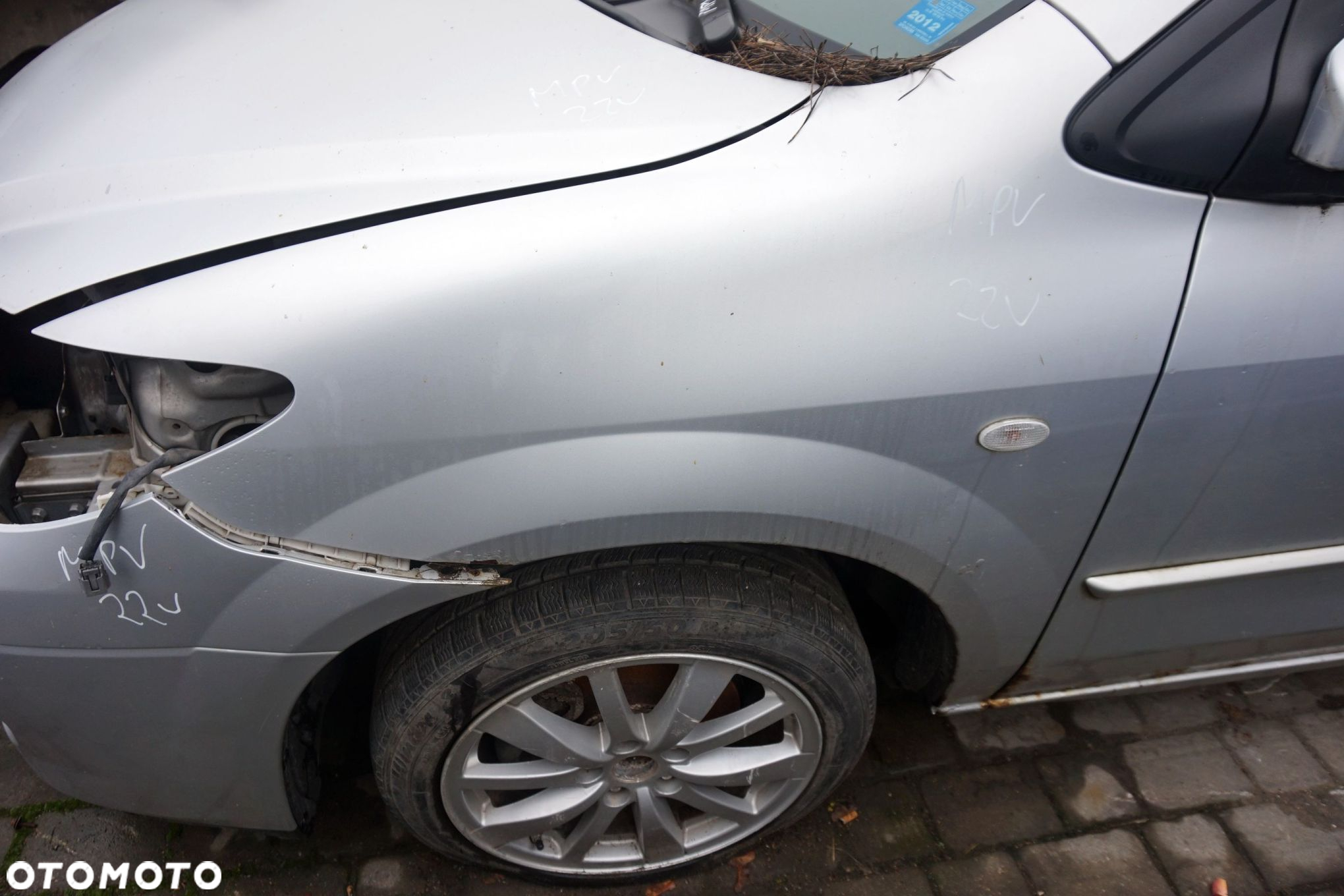 MASKA ZDERZAK BŁOTNIKI LAMPY MPV II LW LIFT 22V  MAZDA 2004-2006 SREBRNY PRZÓD KOMPLETNY - 14