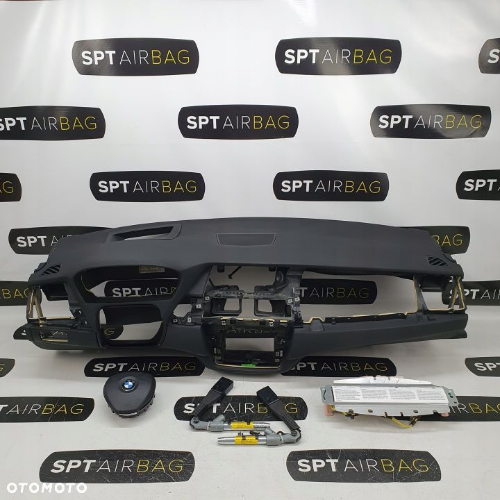 X5 E70 DESKA ROZDZIELCZA KONSOLA KOKPIT PULPIT PODUSZKI AIRBAG AIR BAG NAPINACZE KIT SET - 1