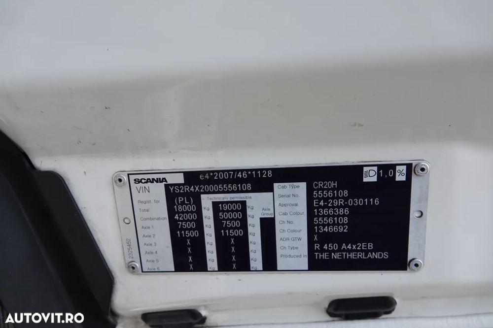 Scania R 450 / RETARDER / FULL AIRMATIC / PNEURI 100% / DUPA CONTRACTUL DE SERVICE - 36