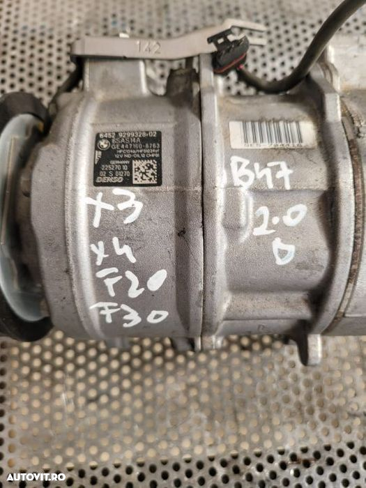 Compresor Clima Ac Bmw X3 X4 F25 F26 F10 F11 F30 F31 F32 F36 F34 F20 F21 2.0 D Motor B47 Cod - 6