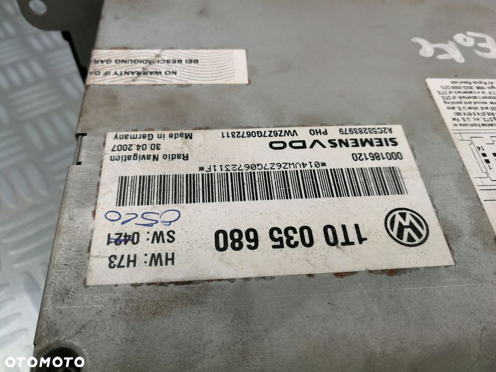 1T0035680 radio fabryczne nawigacja VW GOLF VI 6 TOURAN PASSAT B7 B6 TIGUAN - 8