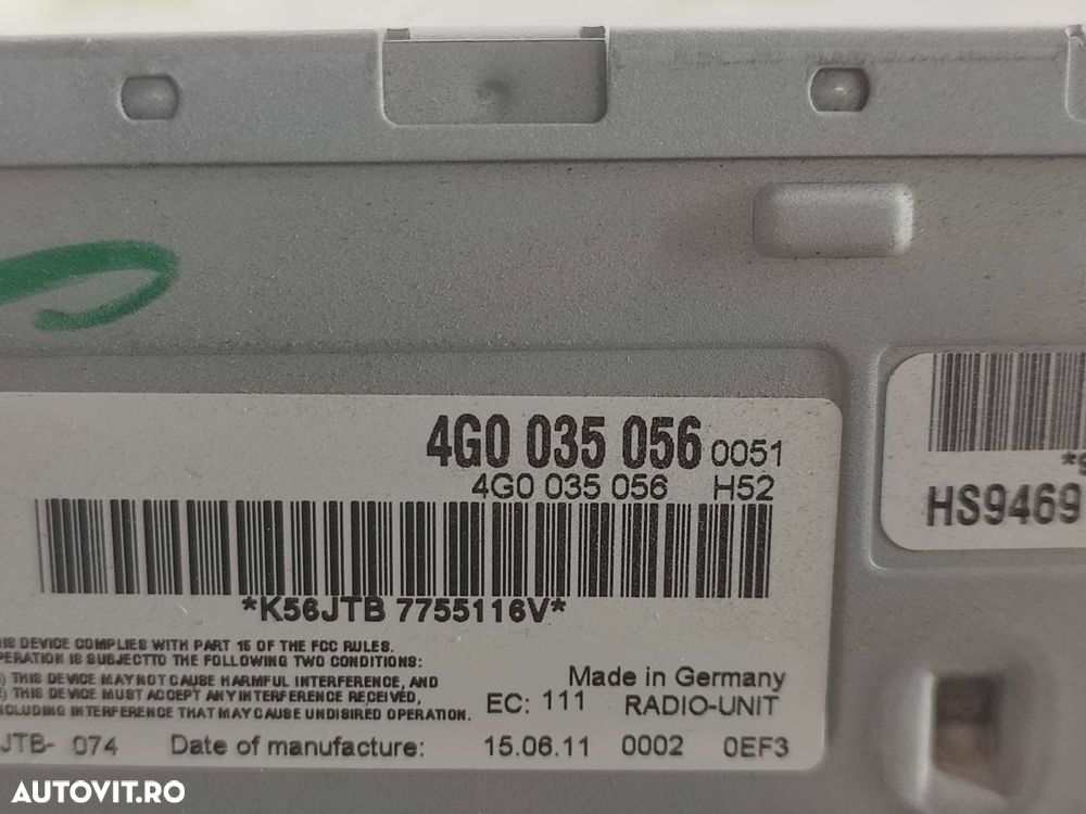 Amplificator audio 4G0035056 Audi A4 B8/8K [2007 - 2011] - 4