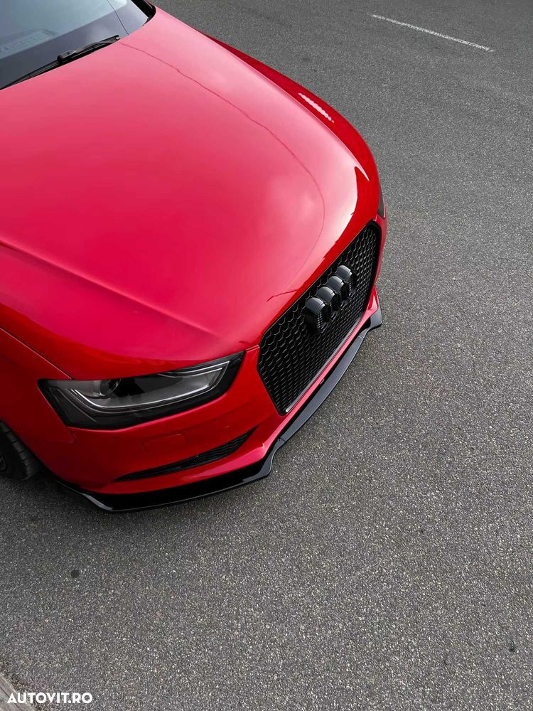 Prelungire Extensie Lip Bara Fata Audi A4 B8 2009-2012, Negru Lucios - 4