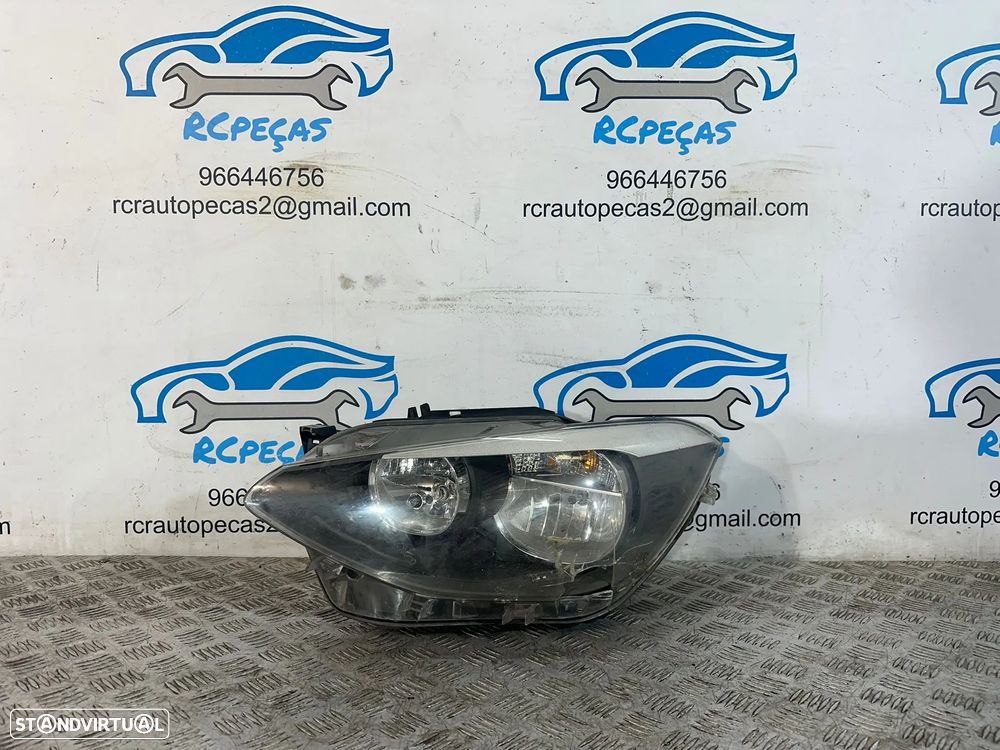 .Conjunto Oticas Farois Frontal Frente Esquerda Halogenio Original BMW Serie 1 F20 5 Portas F21 3 Portas 7229685 7229686 2012 - 2015 - 10