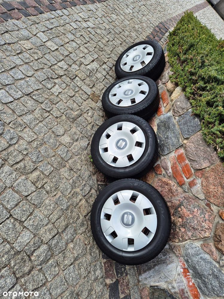 koła letnie z oponami kołpaki polo fabia ibiza cordoba 185/60r14 5x100 - 2