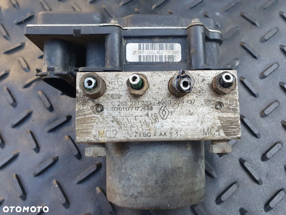 RENAULT CLIO II POMPA ABS STEROWNIK 0265231333 8200229137 0265800316 BOSCH ORYGINAŁ - 2