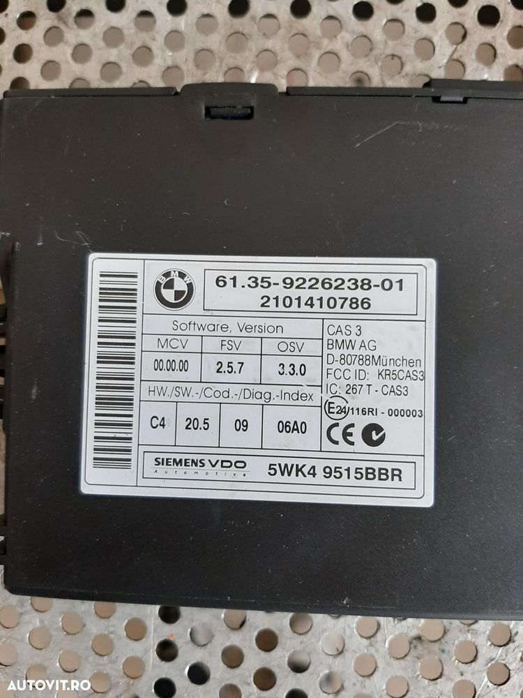 Modul Control CAS Bmw E90 E91 E92 E93 E87 E81 X1 E84 Cod 9226238 - 4