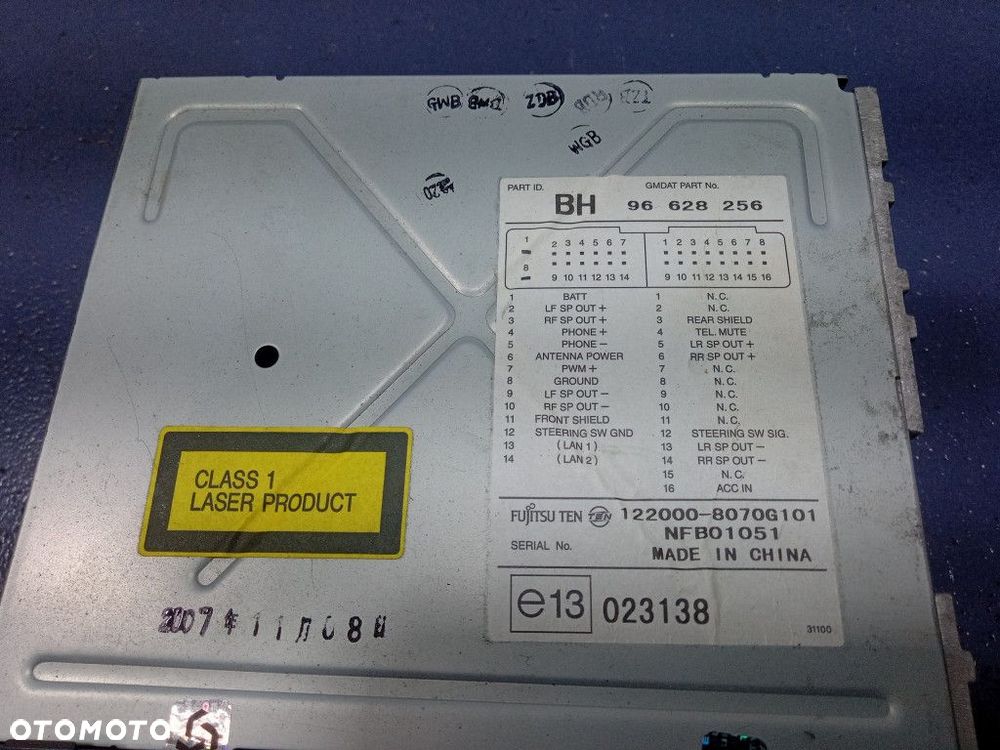 CHEVROLET AVEO II T250 RADIO CD FABRYCZNE OEM 96628256 - 7