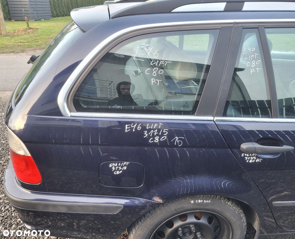 ĆWIARTKA PRAWY TYŁ TYLNA BMW E46 KOMBI LIFT 317 ORIENTBLAU C80 - 1