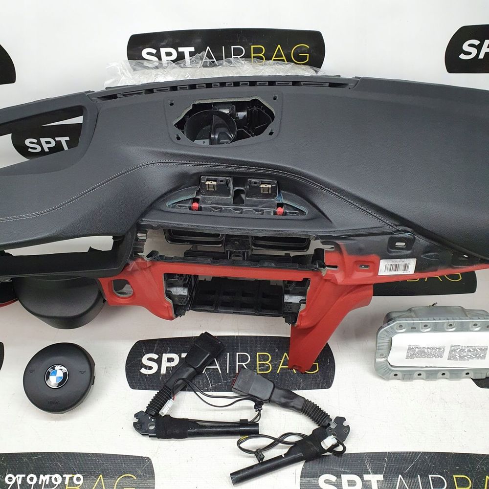 BMW SERIA 3 F30 F31 F34 DESKA ROZDZIELCZA KONSOLA KOKPIT PULPIT PODUSZKI AIRBAG AIR BAG PASY KIT SET - 3