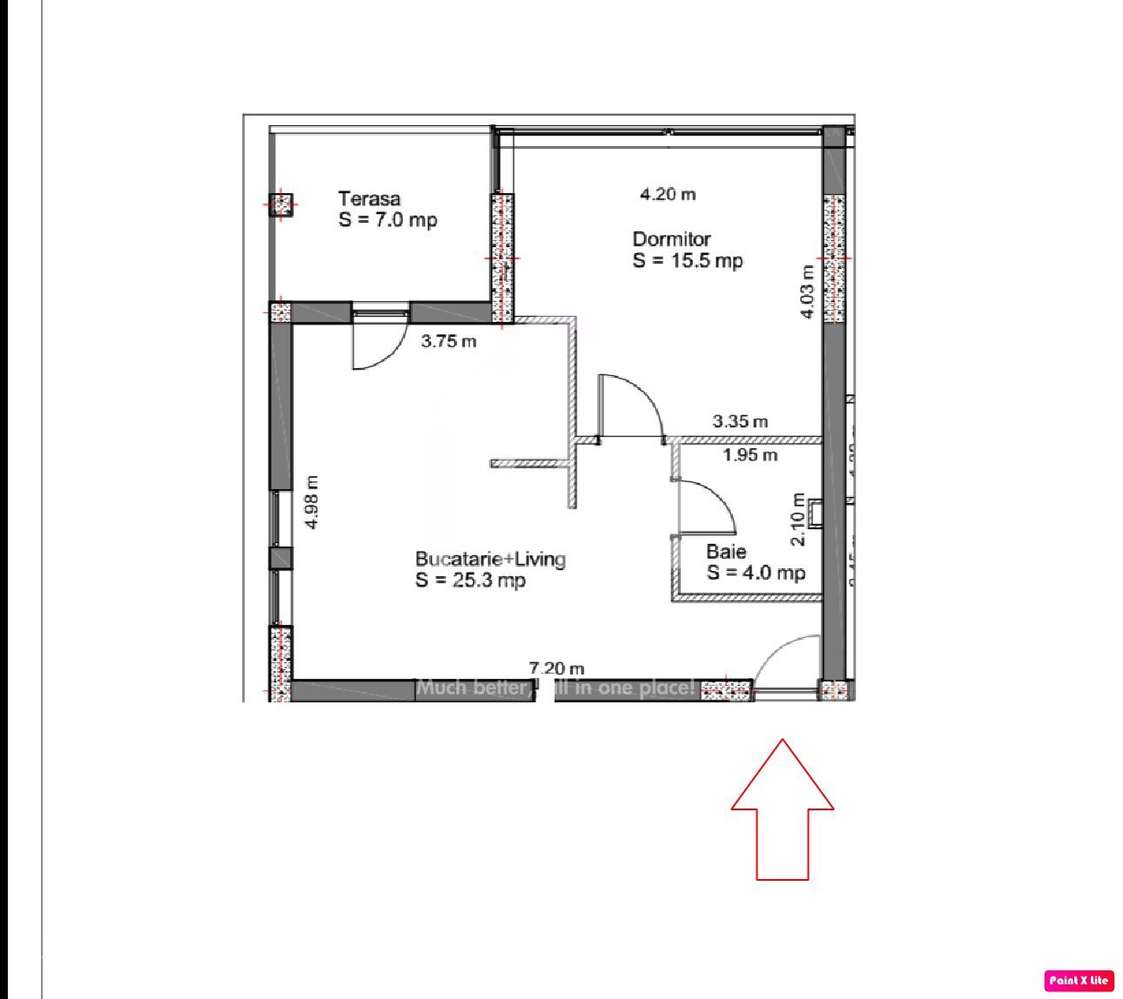 Apartament 2 camere, mobilat si utilat modern - 44.80 mp + balcon — fotografia 3