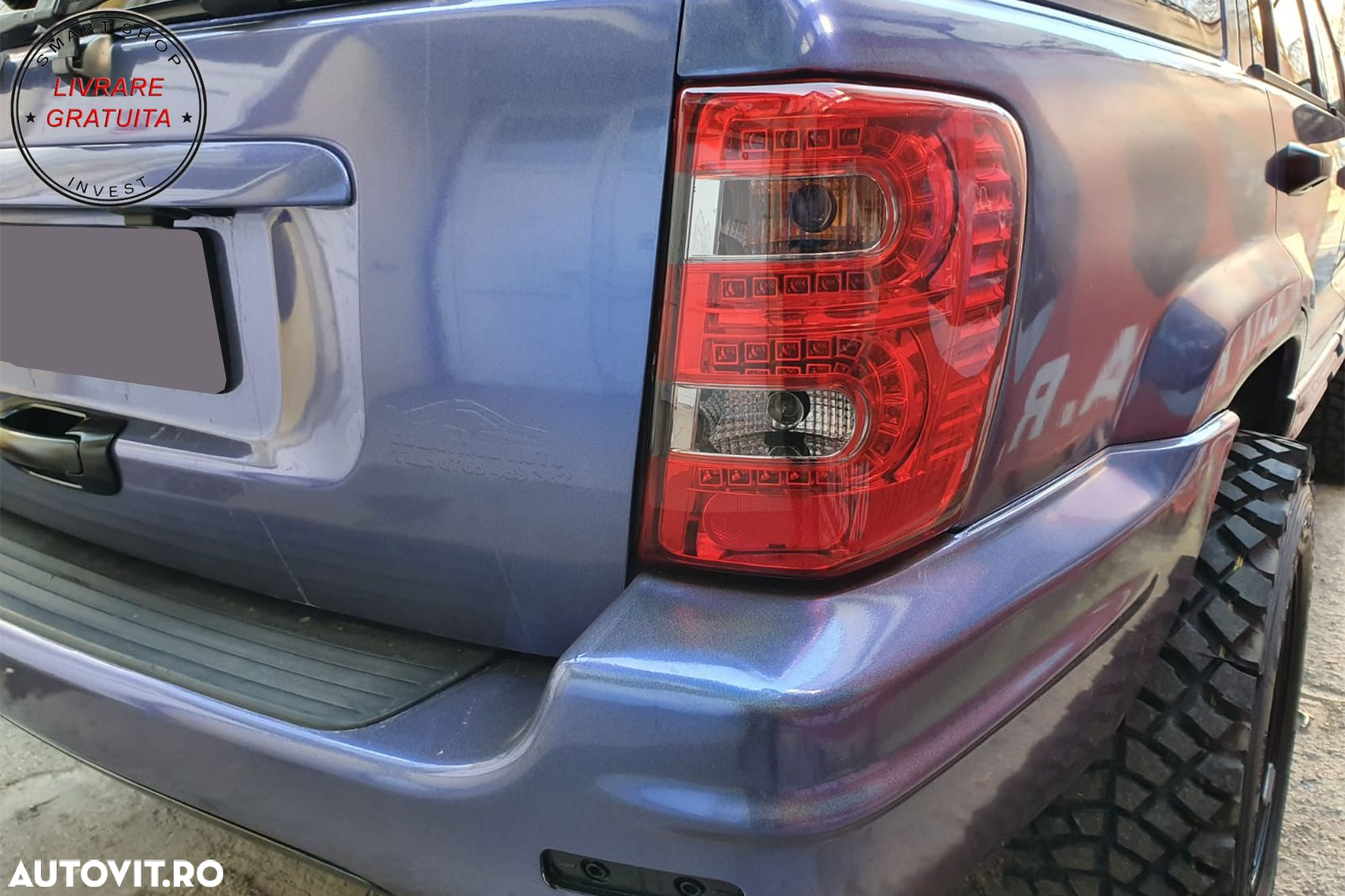 Stopuri LED JEEP Grand Cherokee (1999-05.2005) Rosu Fumuriu- livrare gratuita - 12