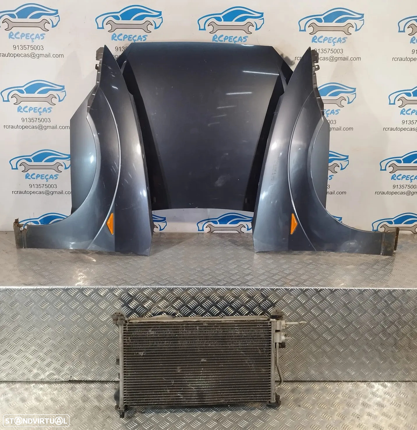 FRENTE COMPLETA FORD FOCUS I 1 MK1 FASE II 2 CAPOT PARACHOQUES GUARDA-LAMAS OTICAS RADIADOR VENTILADOR FRENTE FIBRA REFORÇO - 13