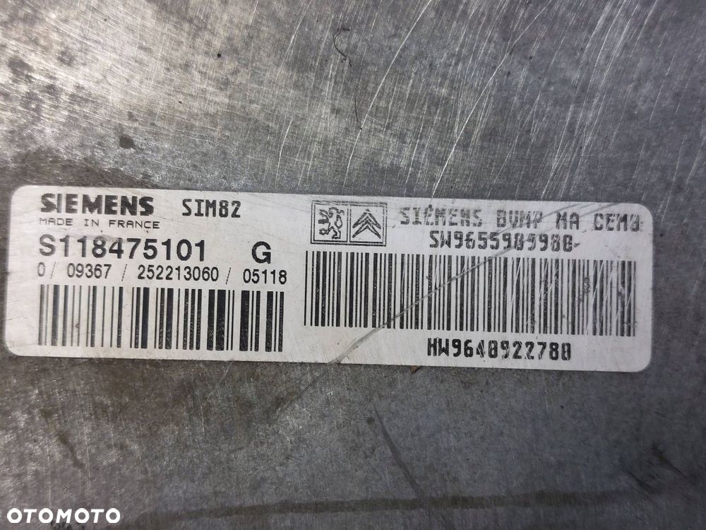 KOMPUTER STEROWNIK SKRZYNI CITROEN C3 I 9655989980 9640922780 - 2