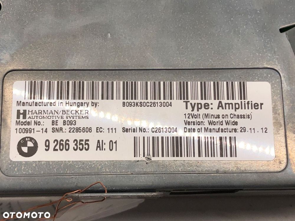 WZMACNIACZ  BMW 5 (F10) 2009 - 2016 528 i xDrive 180 kW [245 KM] benzyna 2011 - 2016 9266355 - 4