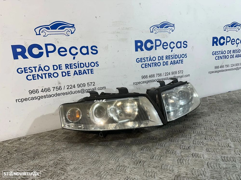 .Conjunto Farois Otica Frente Frontal Audi A4 B6 Original - 3