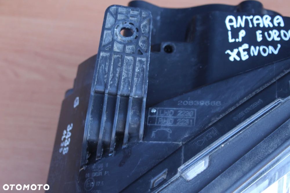 LAMPA LEWY PRZÓD PRZEDNIA LEWA XENON OPEL ANTARA EUROPA ORYGINAŁ - 9