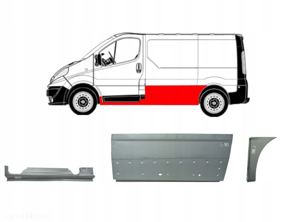 Próg / progi / reperaturki Renault Trafic 01 - 14 wersja krótka ZESTAW ! - 1