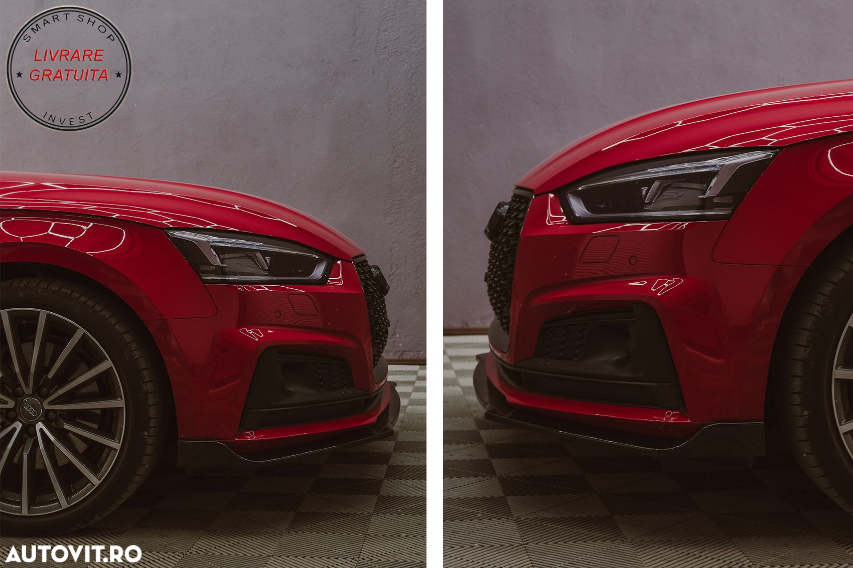 Grila Centrala Audi A5 F5 (2017-2019) RS Design Negru Lucios- livrare gratuita - 16