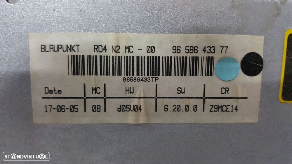 SISTEMA AUDIO / RADIO CD PEUGEOT 607 (S2) DIAMANTE PACK - 2