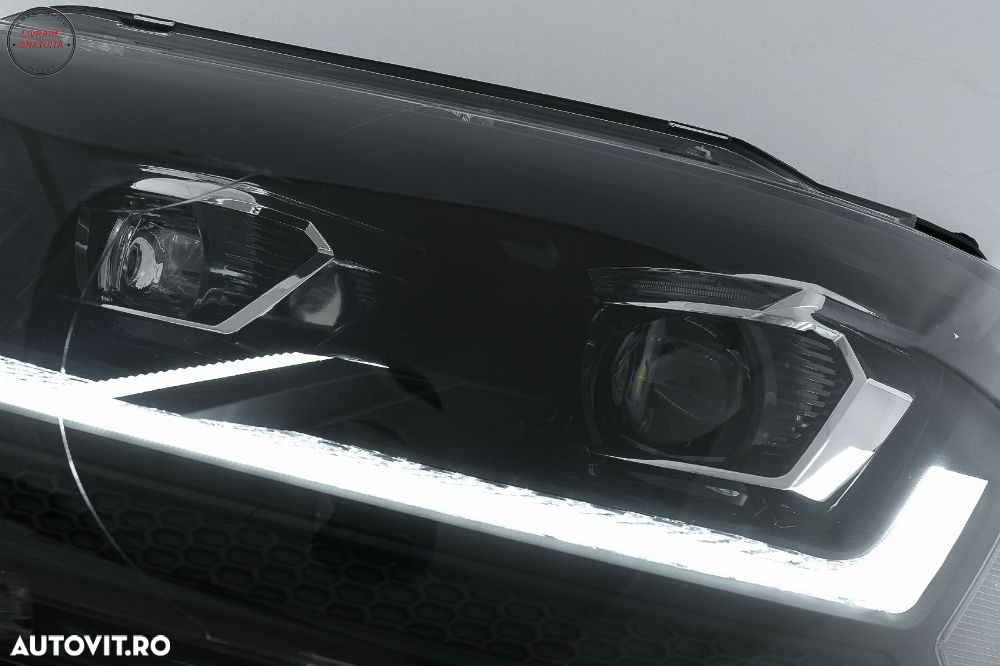 Faruri Full LED VW Transporter Caravelle Multivan T5 Facelift (2010-2015) Negru- livrare gratuita - 13