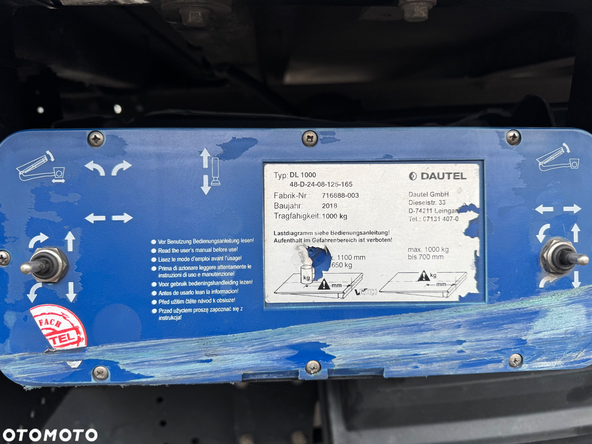 Winda, platforma załadowcza BAR 1000kg - 2