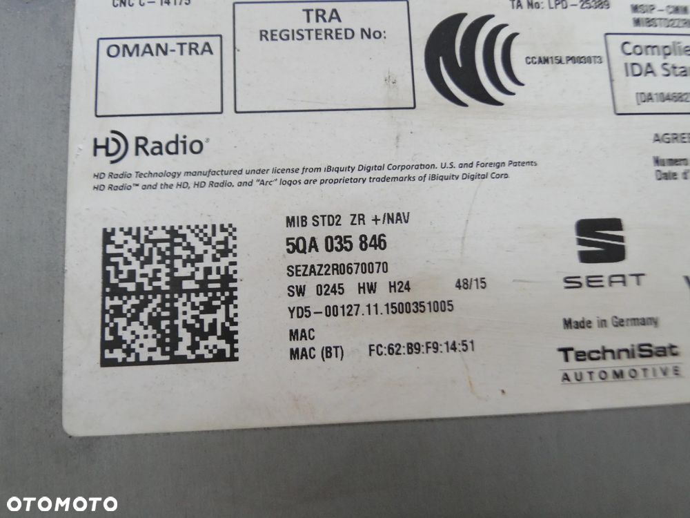 SEAT LEON III 3 5F CZYTNIK MODUŁ KART NAWIGACJI EUROPA - 7
