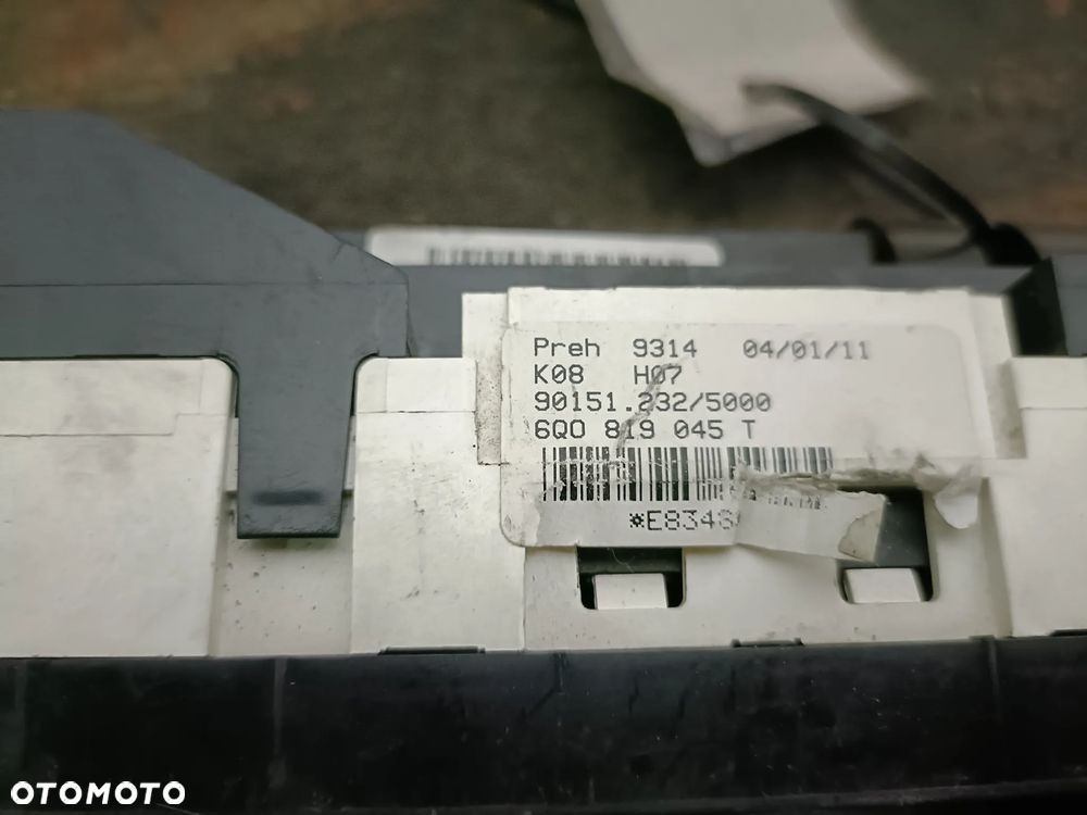 VOLKSWAGEN FOX 05-11 panel nawiewu 6Q0819045T * - 3