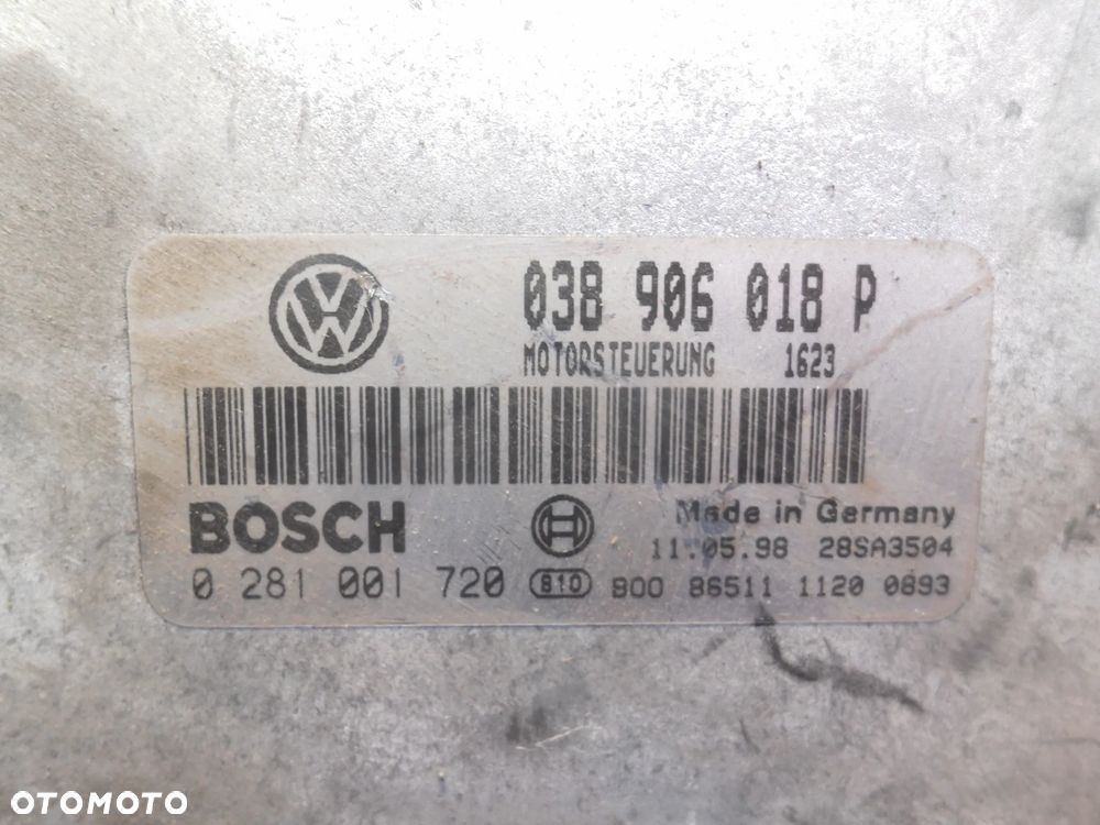 VW PASSAT B5 AUDI A4 1.9TDI ECU KOMPUTER STEROWNIK SILNIKA 038906018P 0281001720 POSIADAM 10 SZT - 5