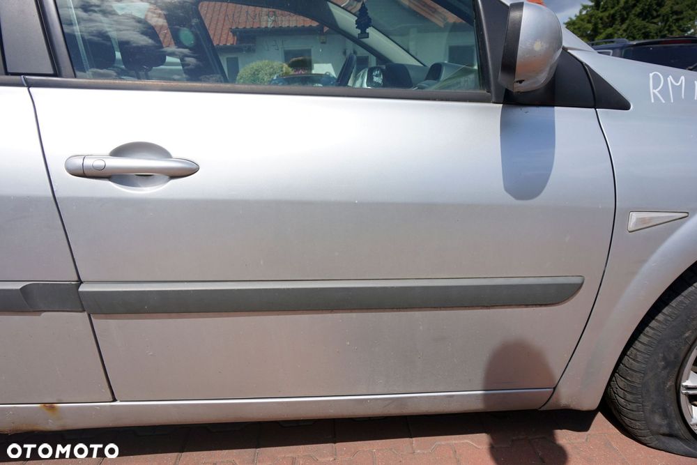 DRZWI PRZEDNIE PRAWE MEGANE II PH2 LIFT 5D HB TED69  SREBRNY RENAULT 2006-2008 - 2