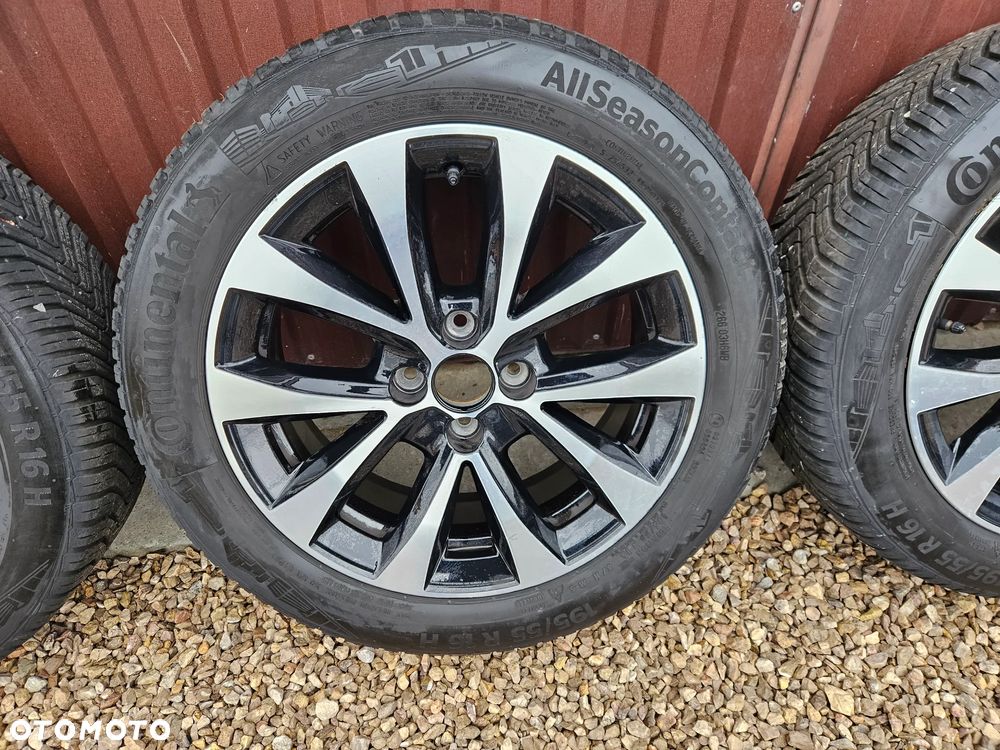 KOŁA FELGI ALUFELGI 16 6,5J ET37 RENAULT CLIO IV V OPONY CAŁOROCZNE 195 55 16 CONTINENTAL ALLSEASONCONTACT 2023 ROK 403001198R - 4