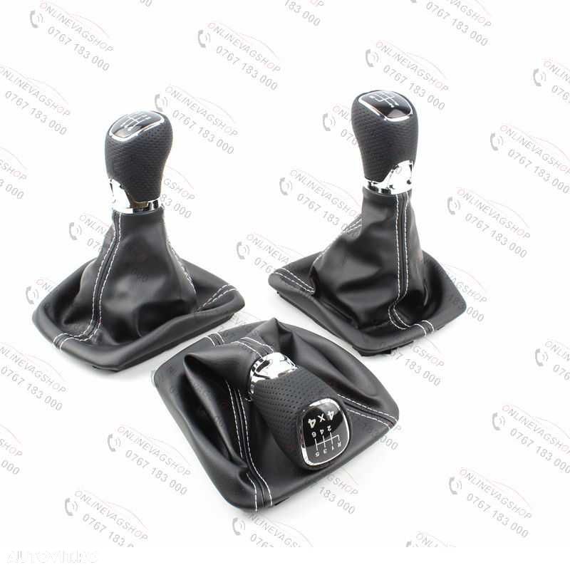 Nuca piele perforata 4x4 Skoda Octavia 2 , Skoda Yeti + manson schimbator - 6