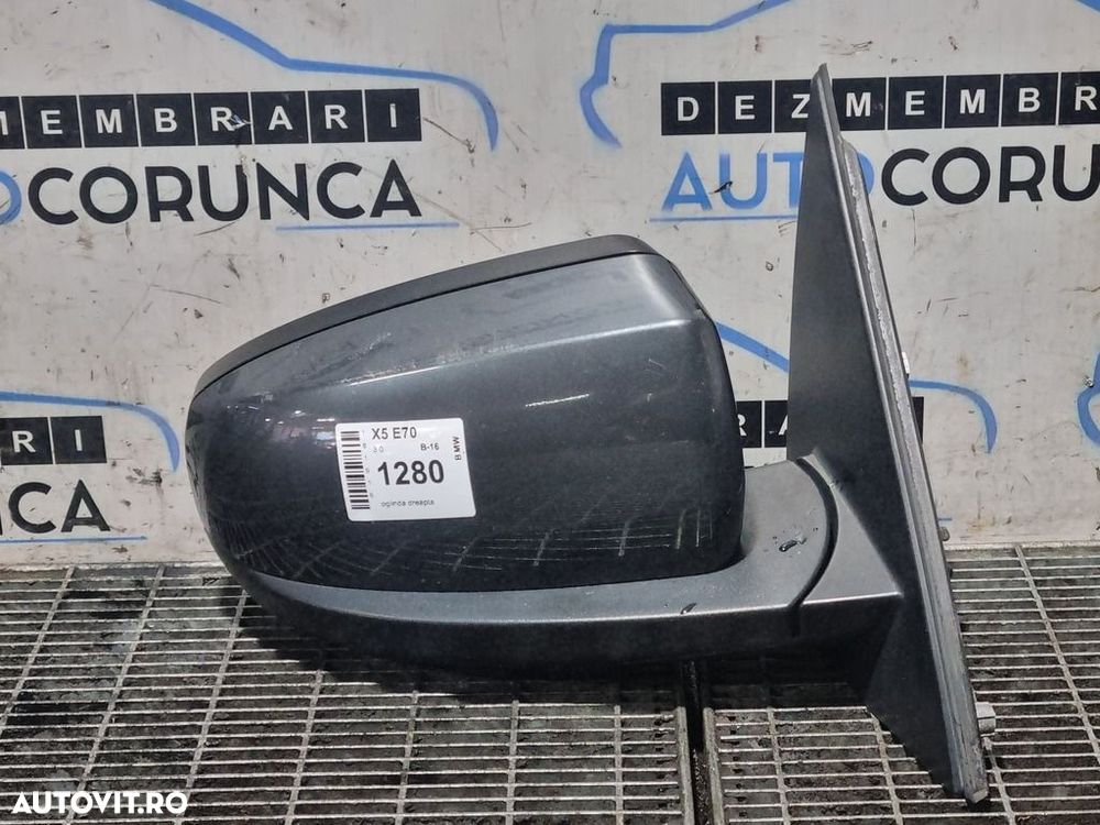 Oglinda dreapta BMW X5 E70 Facelift 2010 - 2013 4 Usi Platingrau metallic A68/7 (1280) ... - 1