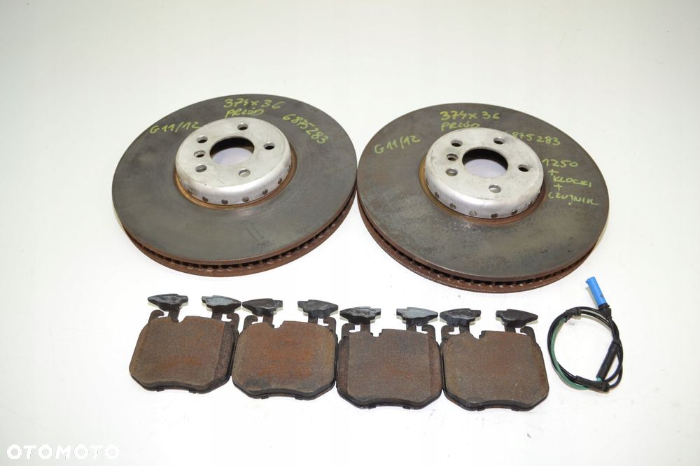 BMW G11 G12 730D XDRIVE TARCZE HAMULCOWE PRZÓD KLOCKI CZUJNIK ZESTAW - 2