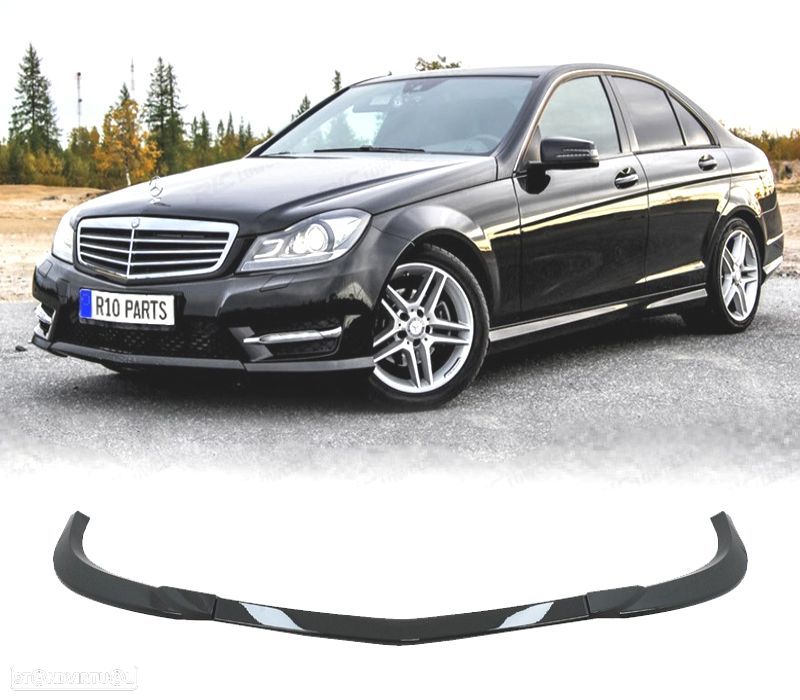 SPOILER LIP FRONTAL MERCEDES W204 AMG FACELIFT 11-13 LOOK C63 - 1