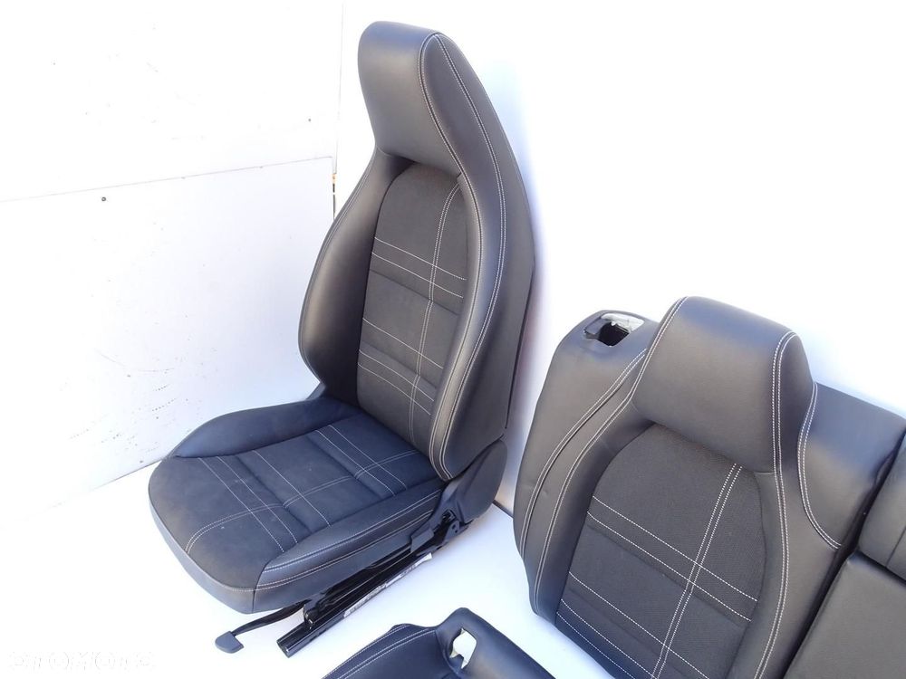 FOTELE FOTEL KANAPA KOMPLET SKÓRA PÓŁSKÓRA MERCEDES A KLASA W176 AMG - 14