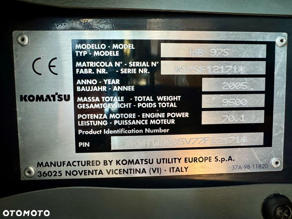 Komatsu WB97S - 10