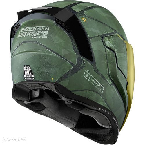 capacete icon battlescar 2 airflit green - 2