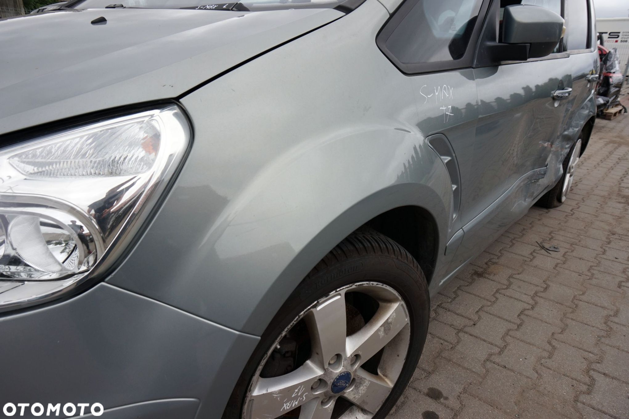 MASKA ZDERZAK BŁOTNIKI LAMPY S-MAX I MK1 T7 XENON EU FORD 2006-2010 SZARY THUNDER PRZÓD KOMPLETNY - 30