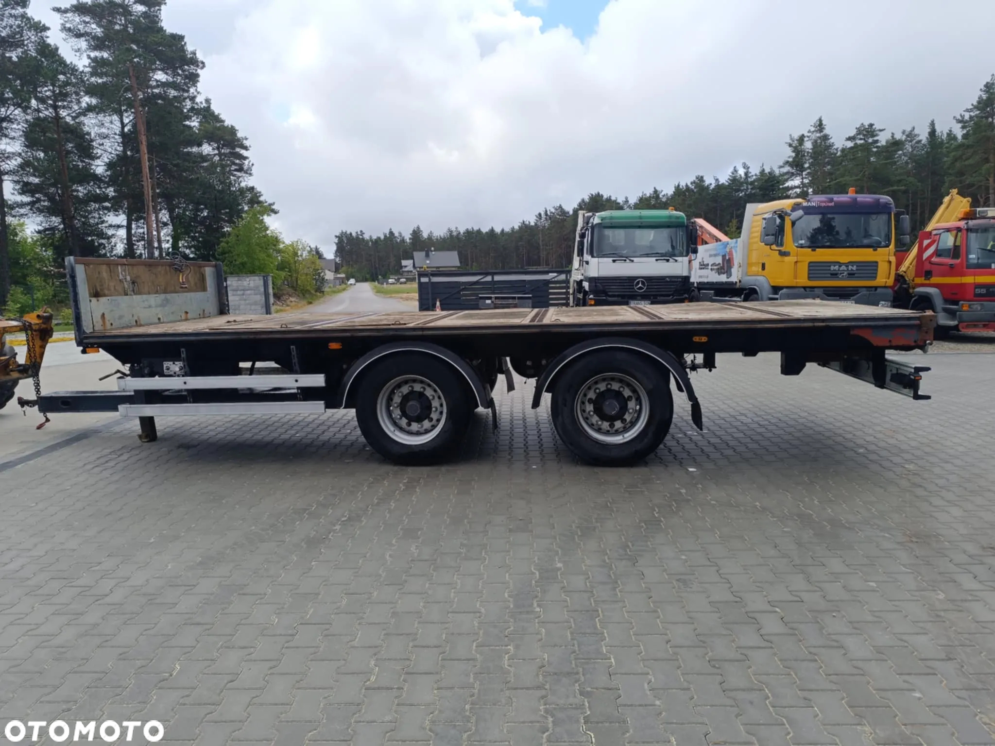 Schmitz Cargobull tandem 2 osie 2007 rok BPW dolny zaczep 6,9 dł platforma - 3