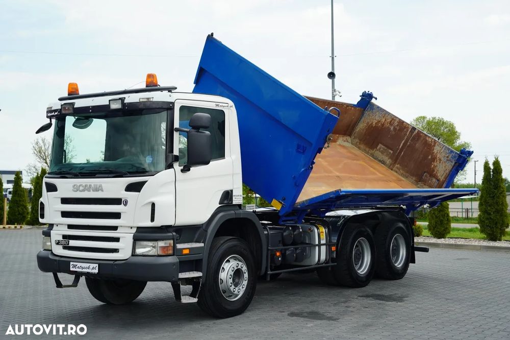 Scania P 380 / 6x4 / WYWROTKA DWU-STRONNA / HYDROBURTA / BOARDMATIC / MANUAL / - 8