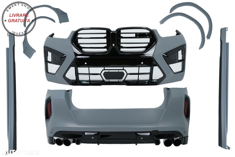 Pachet Exterior Complet BMW X6 G06 (2019-03.2023) Conversie la LCI 2024 X6M Design- livrare gratuita - 2